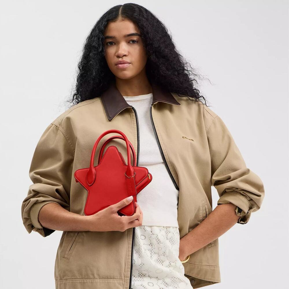 NWT ❤️ Coach Star Bag In Regenerative Leather - Picture 6 of 10